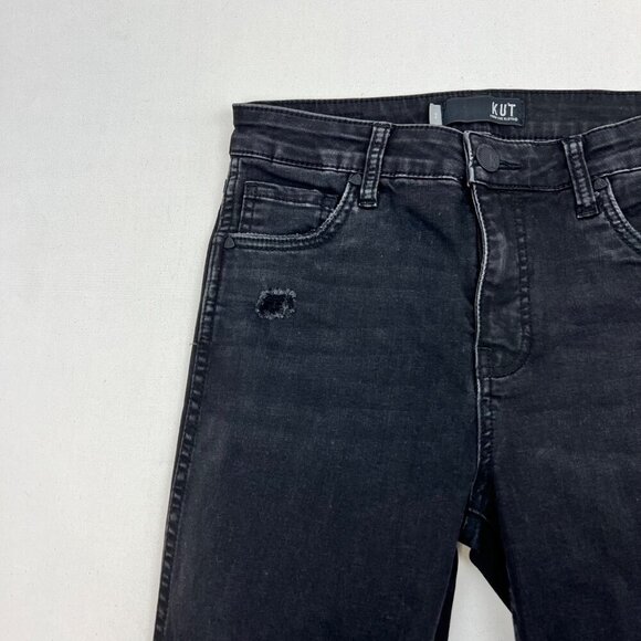 Kut from the Kloth Women’s Connie Ankle Skinny Jeans Black Size 2 - Picture 4 of 9